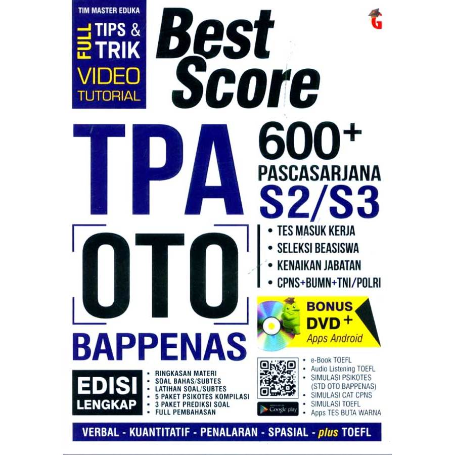 

GRAMEDIA PONTIANAK-BEST SCORE TPA OTO BAPPENAS 600+