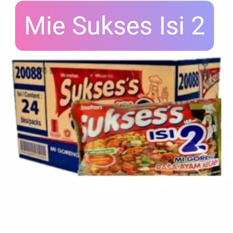 

MIE SUKSES ISI 2 RASA AYAM KECAP 1 DUS ( ISI 24 PCS )