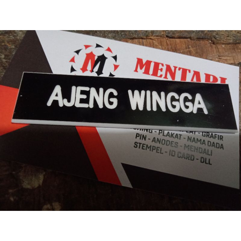 

nama dada/name tag dada, grafir tidak di coting