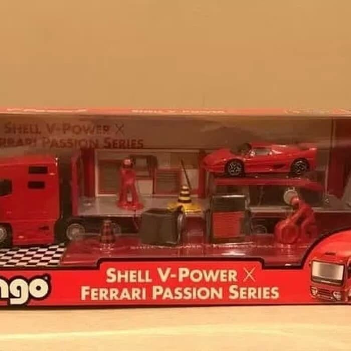 Diecast mobil Ferrari Shell original by Burago
