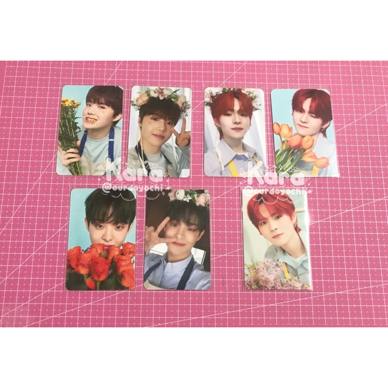 Photocard PC Treasure Jihoon Yoshi Doyoung Dobby Blooming Tin Case Tincase Disk Photo Binder