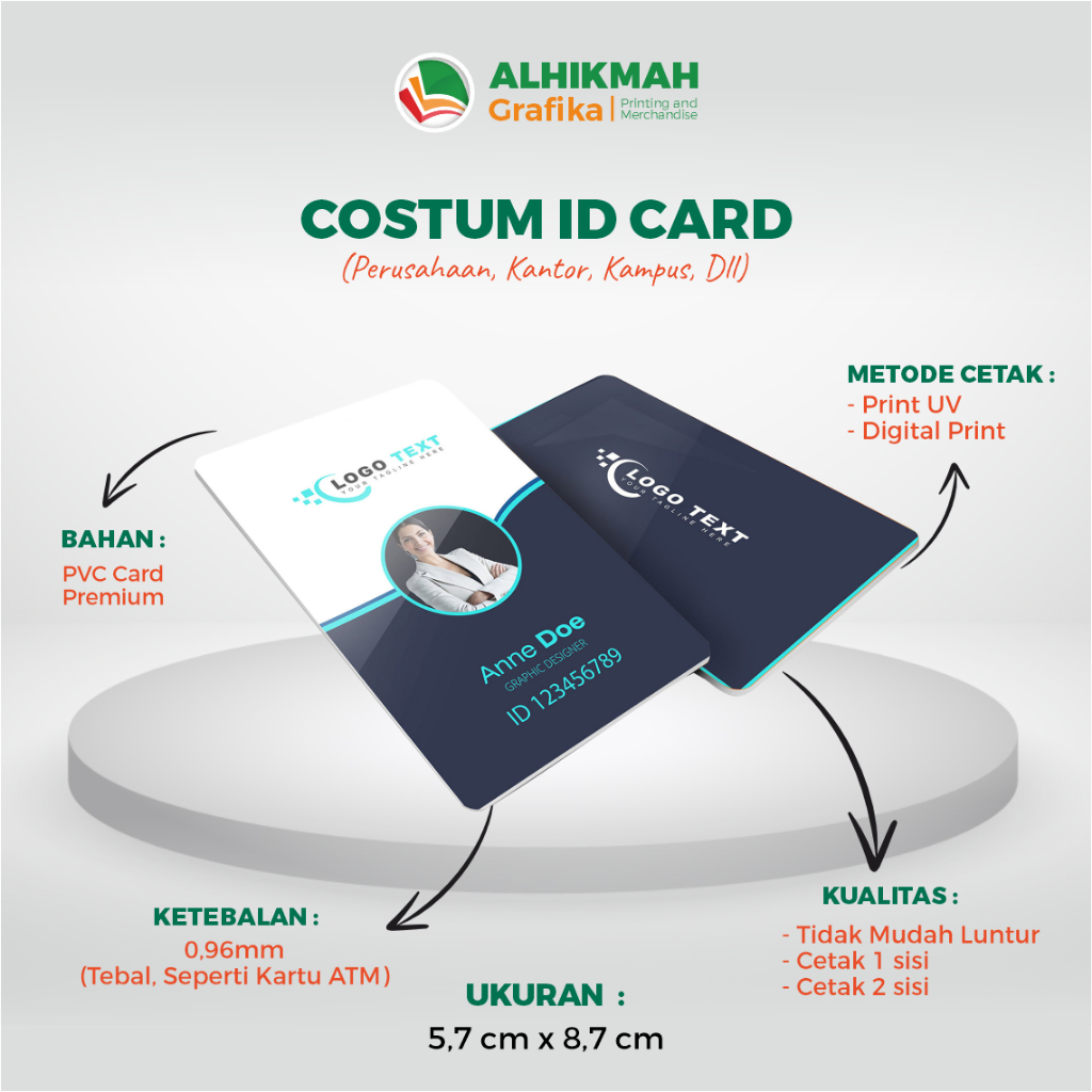 

Cetak ID Card, Kartu Member, Kartu Anggota, Bahan PVC