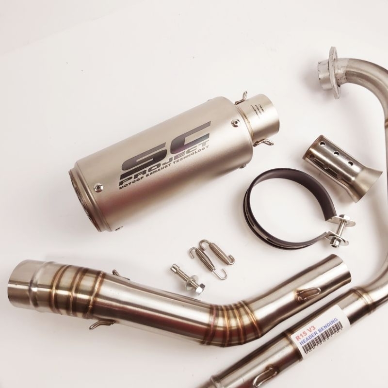 Knalpot Import SC Project Titan With Mesh / Jaring Full System CBR 150 R K45