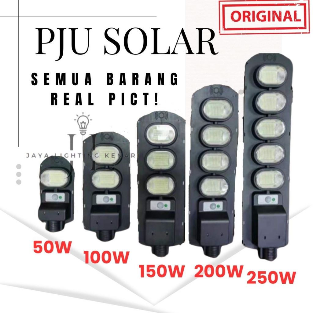 LAMPU JALAN LED SOLAR 50 100 150 200 250 300 400W WATT PJU SOLAR SELL