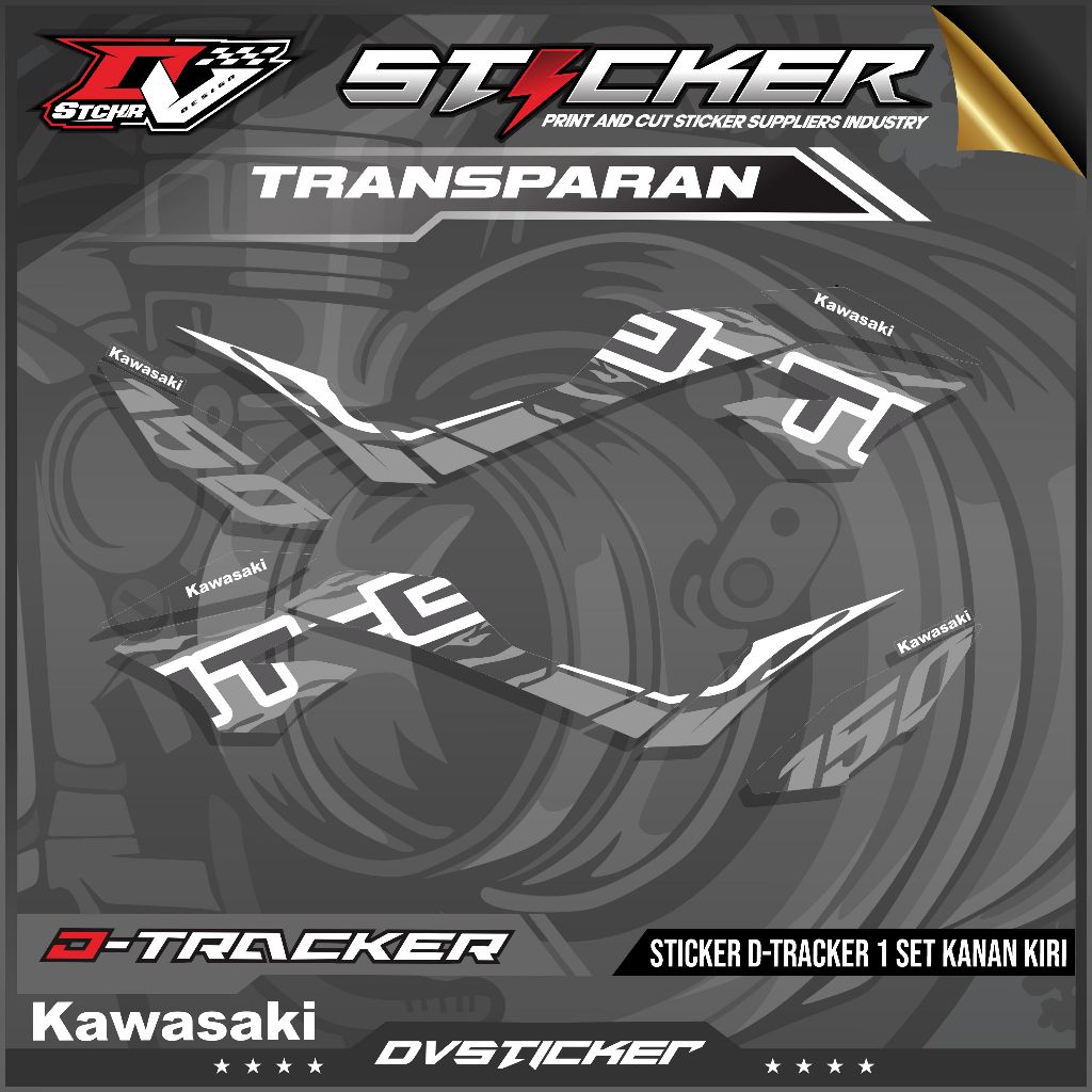(PROMO COD)TERBARU Striping Transparan Kawasaki DTracker 150 SE 2021