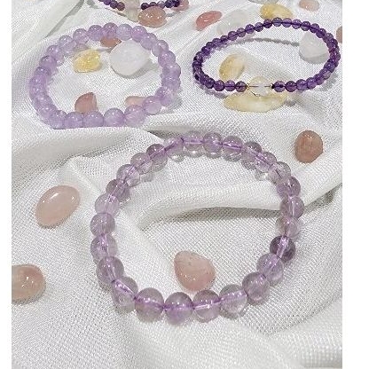 Gelang Amethyst Crystal Ungu High Quality Bersertifikat