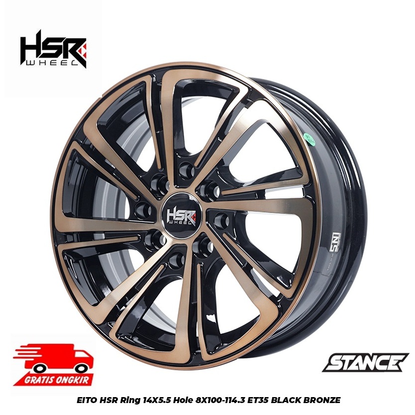 Pelek mobil HSR EITO ring 14 untuk avanza kijang xenia brio dll