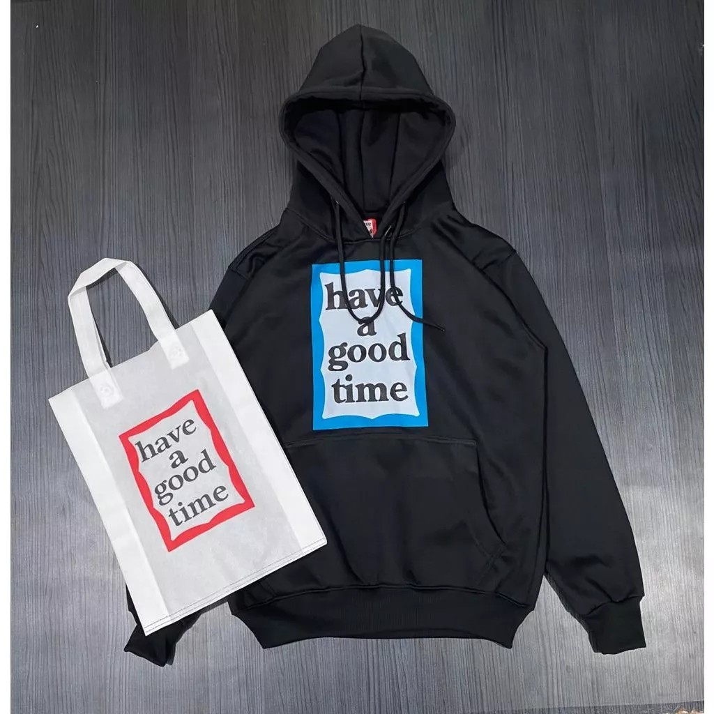 Sweater hoodie have a good time Full lable dan tag Free totebag Real pictt