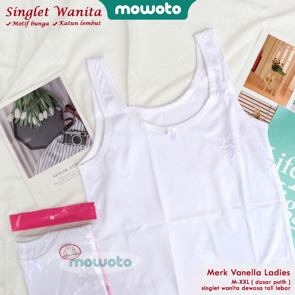 TankTop Wanita Vanella Leadess Warna Putih