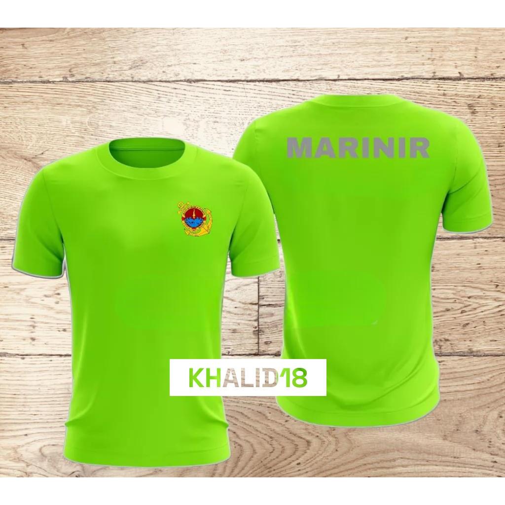 Kaos jersey olahraga MARINIR  kaos jersey olahraga HIJAU STABILO DRYFIT PREMIUM(BAHAN ADEM)