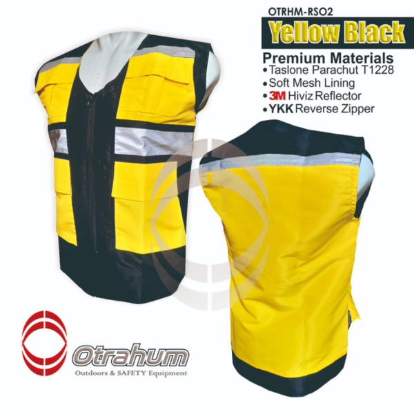 Rompi Safety Vest Lapangan Bandara Tambang Proyek Security Kuning - Kuning S Berkualitas