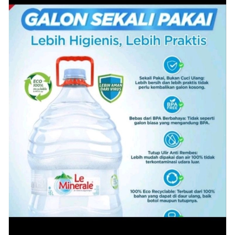 

Le Minerale Galon 15 Liter