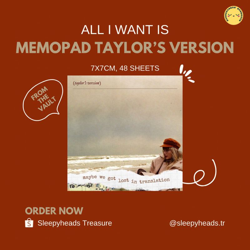 

Fanmade/Custom Memopad Taylor Swift - Taylor’s Version