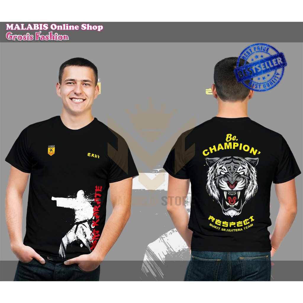 baju kaos karate custom fullprinting