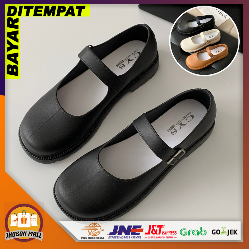 JM Sepatu Docmart Wanita Sepatu Loatfers Motif Polos KoreaStyle Sepatu Pantofel Wanita Import SPT-76