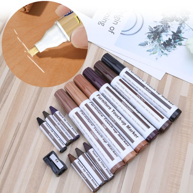 

Set Spidol Pewarna Kayu Wood Repair Sticks Marker 12 PCS - YL228 - Mix Color