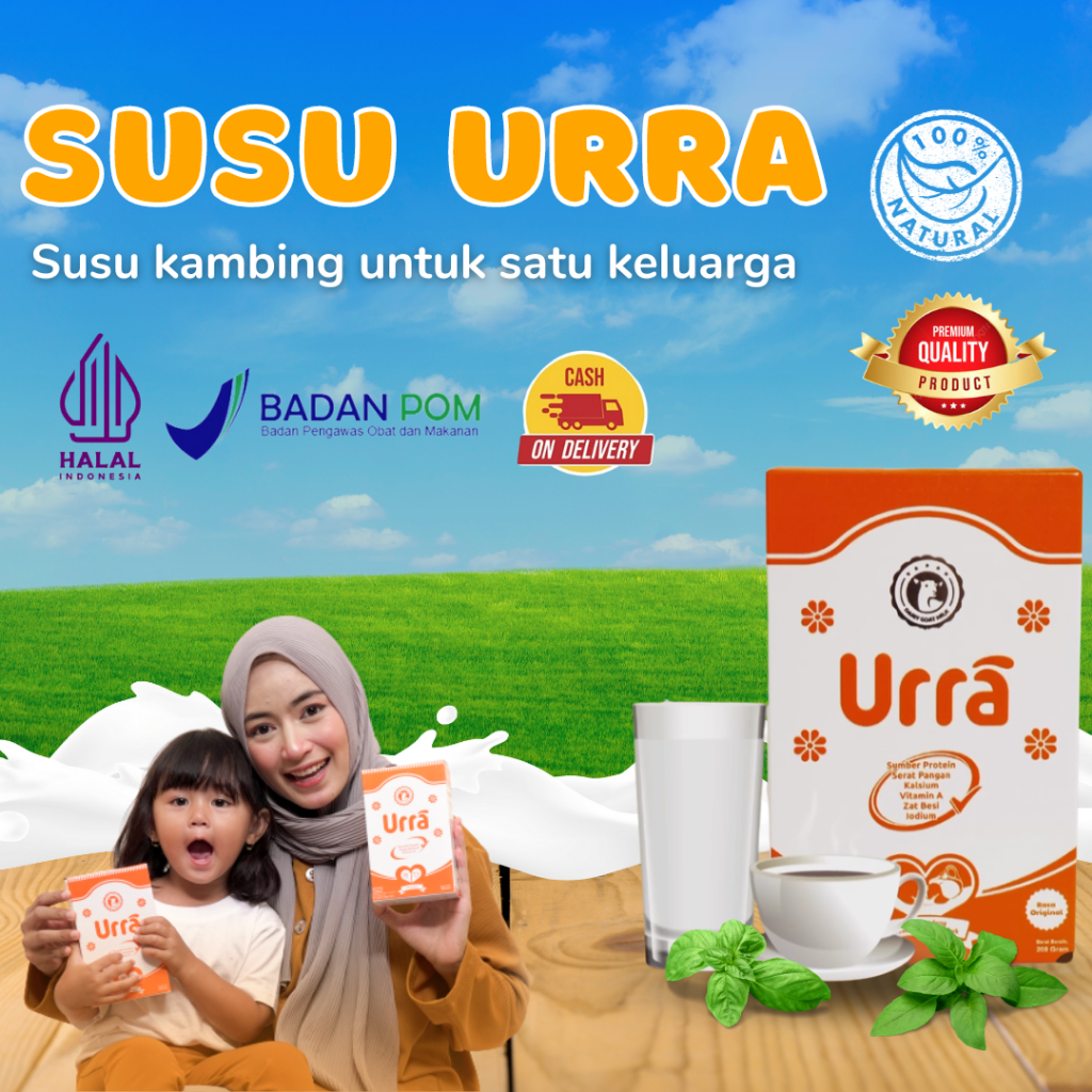 

SUSU URRA - Susu Tumbuh Tinggi Anak - Susu Kambing Saneen Sapera Premium Bubuk - 200gr Halal BPOM