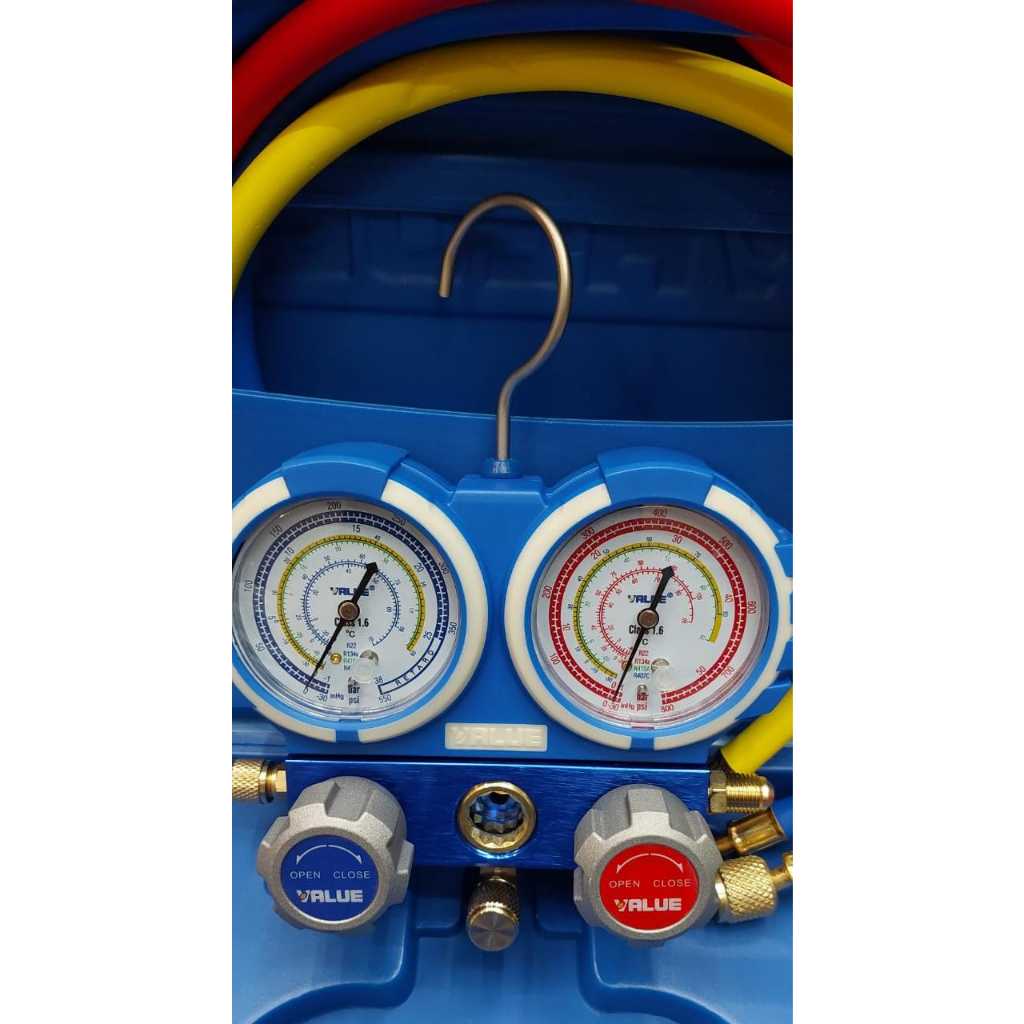 testing Manifold AC value R410 R32 R22 R134 box VMG 2 Analizer METER MANIFOLD AC ALAT ISI AC