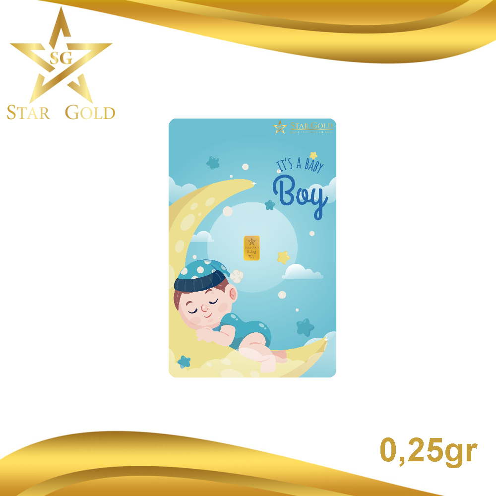 Star Gold Logam Mulia Baby Boy 1 berat 0.25 GR