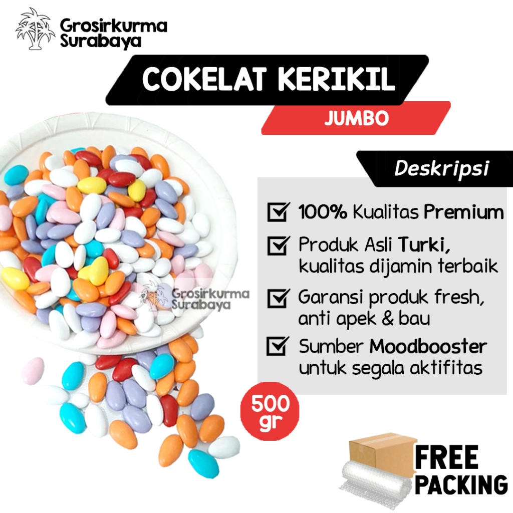 

PREMIUM Cokelat Kerikil Jumbo 1kg BONIBON BPOM Asli Turki Aman Untuk Promil Mood Oleh oleh Haji Umro