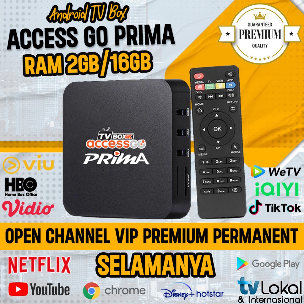 ANDROID TV BOX ( RUBAH TV BIASA ANDA MENJADI SMART TV) NEW - FULLSET | FULL CHANNEL VIP PREMIUM PERM