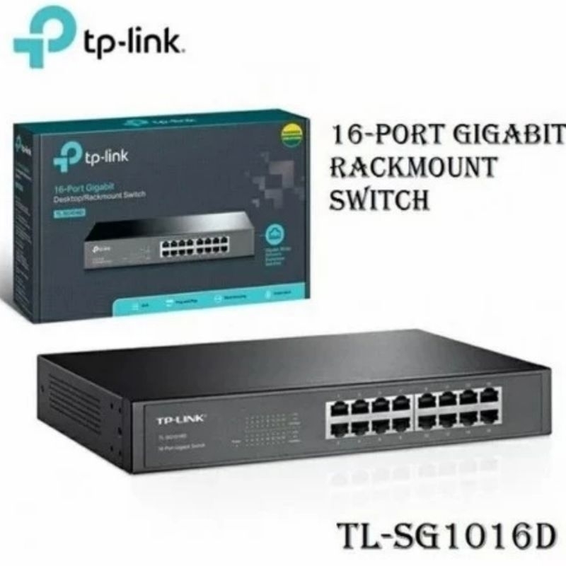 SWITCH HUB 16 Port TP LINK TL-SG1016D GIGABIT LAN RJ45 Tplink SG1016D Tp-Link