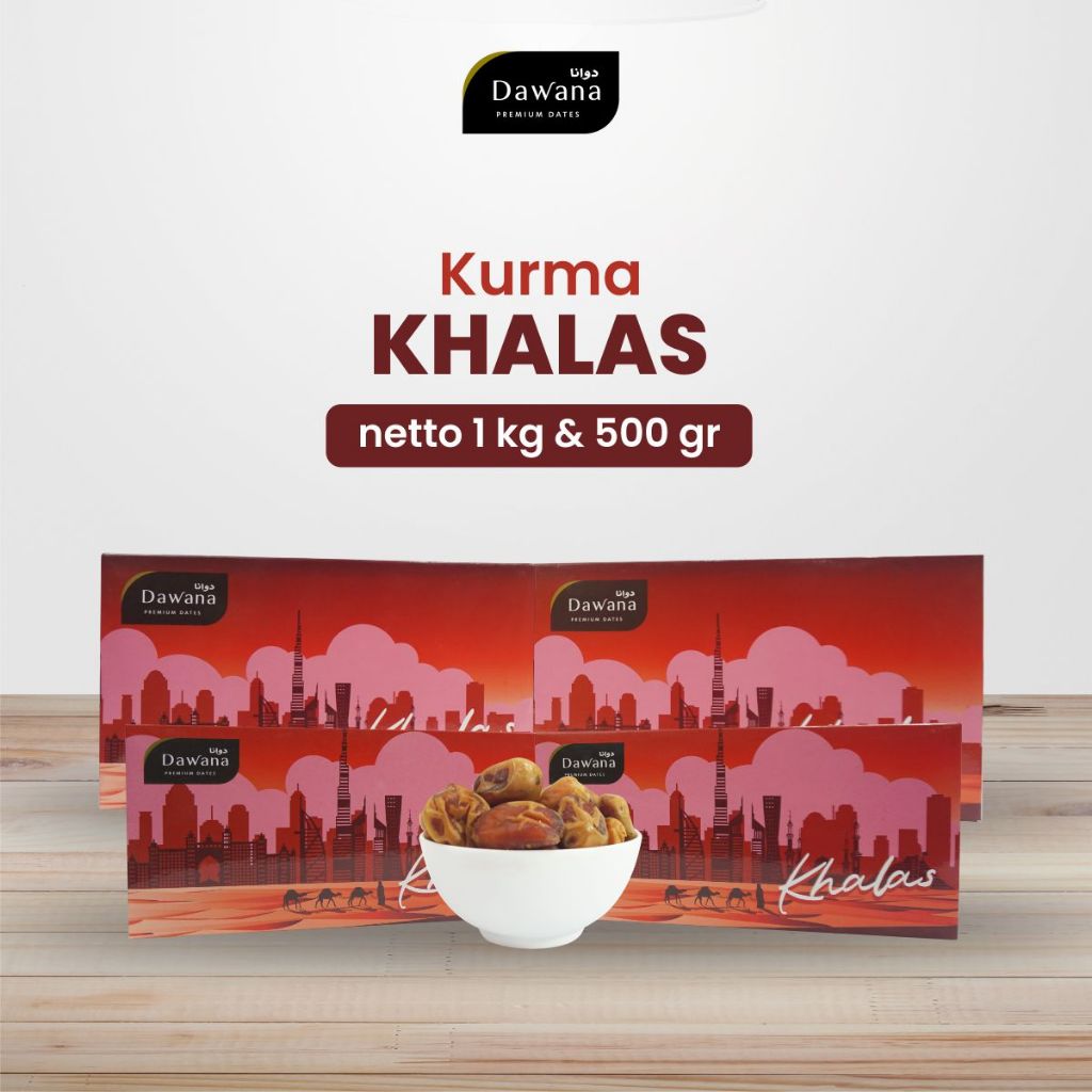 

KURMA KHALAS DAWANA ORIGINAL 1 KG & 500 GR Bebas gula Organik