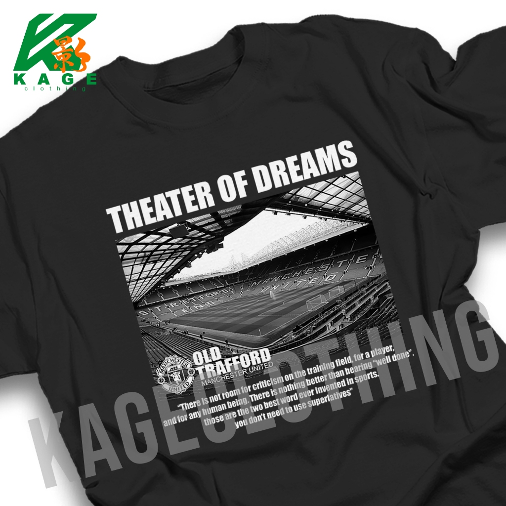 Kaos OLD TRAFFORD MANCHESTER UNITED Tshirt baju distro cotton combed 30s KAOS JERSEY CLUB BOLA RED D