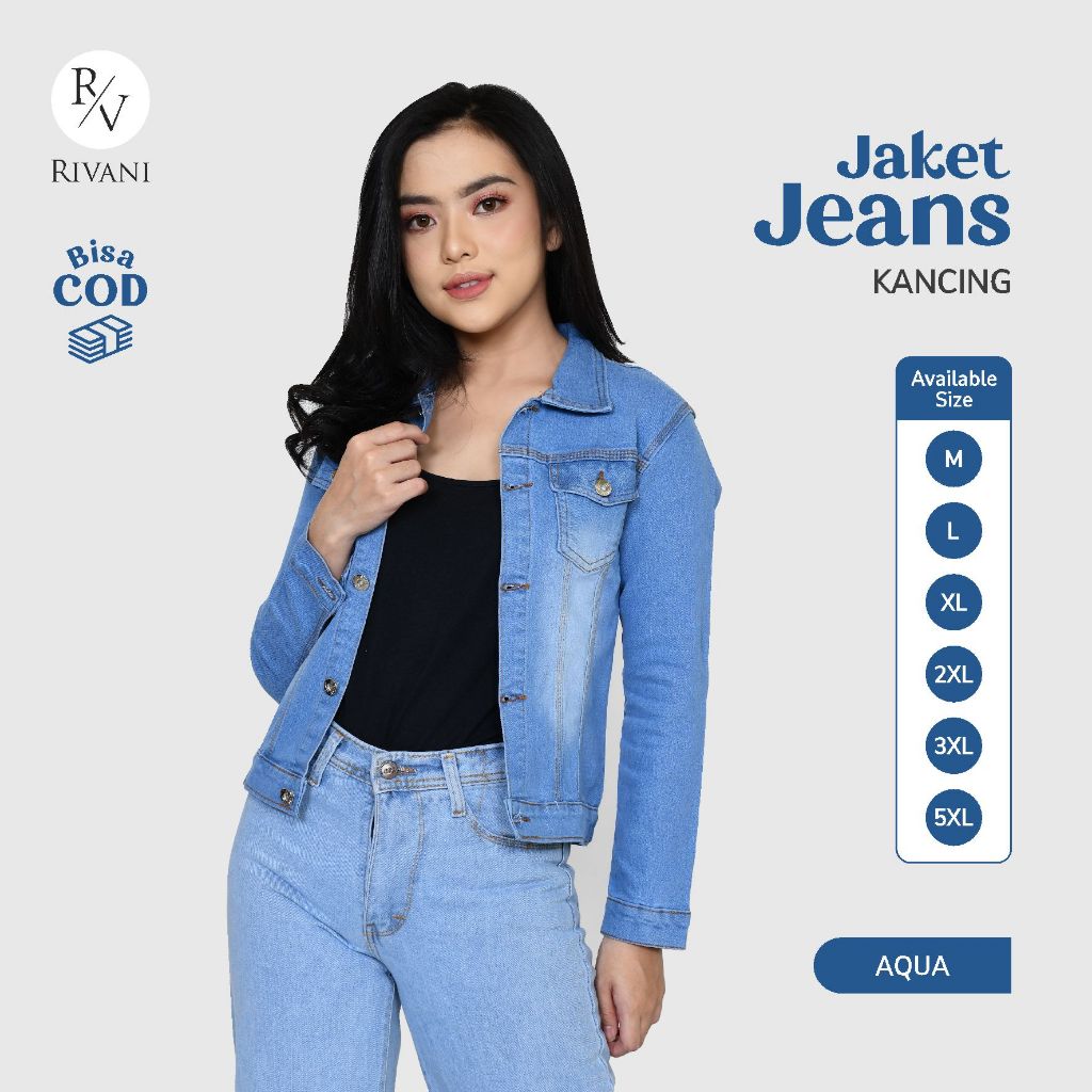 Jaket Jeans Denim Fashion Kekinian Wanita Ala Korean Style Termurah Kualitas Premium By.rivani