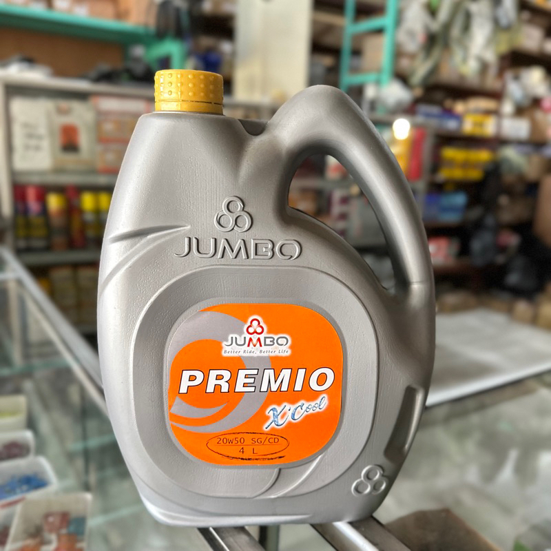 Oli Jumbo Premio 20W50 Kemasan 4 Liter