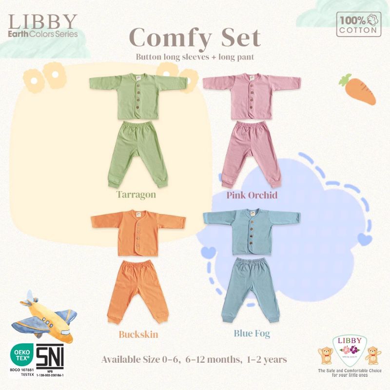 Libby Setelan Panjang / Longsleeve & Longpant Earth Colors Series / Comfy set