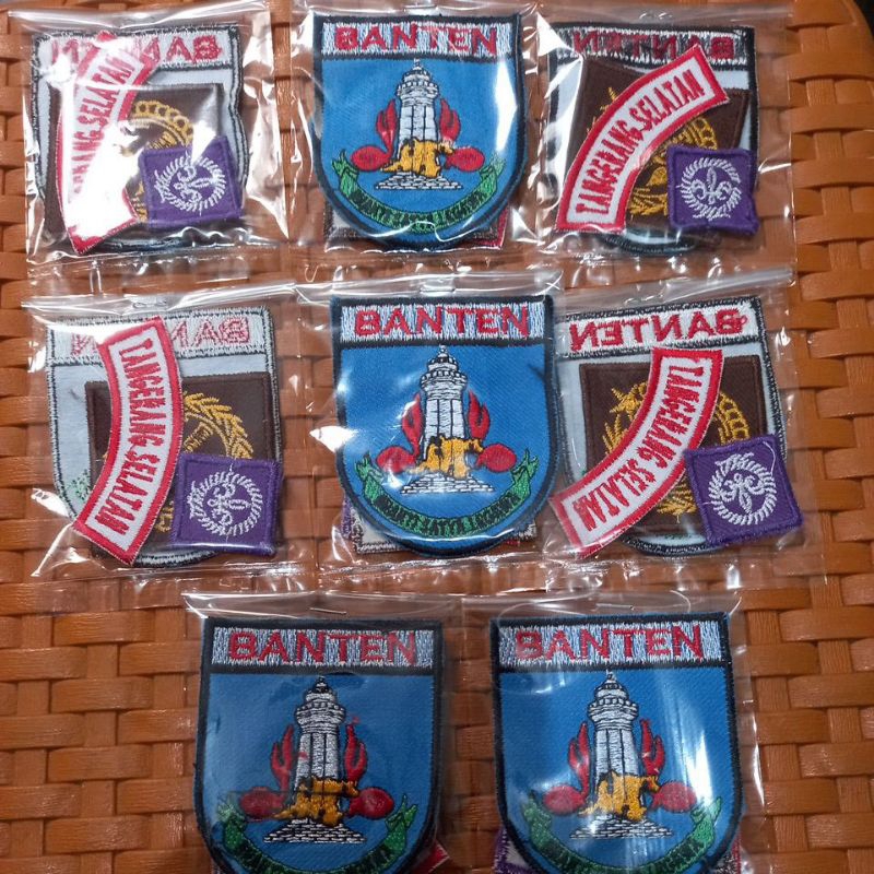 Atribut/Badge pramuka utk PROV BANTEN,,wilayah Tangerang Selatan,Kab Tangerang,Kota Tangerang,,Kota 