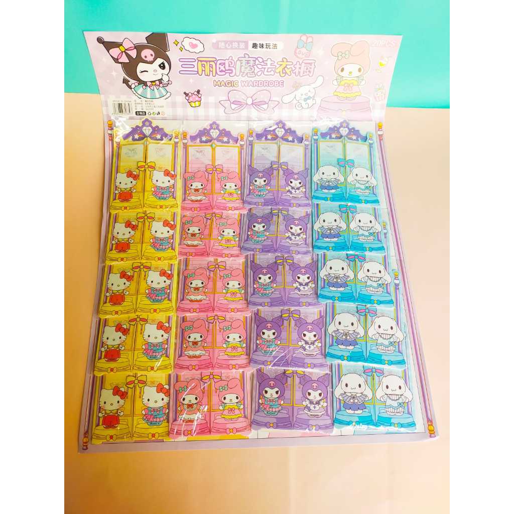 DIY stiker BP dress up sanrio 1pcs aktivitas anak Stiker wardrobe stiker jendela dress up sanrio - Mainan Aktivitas Anak bongkar pasang dress up  Quiet Book lemari sanrio kuromi melody Diy Mainan Edukasi Busy Book Buku Aktifitas Anak