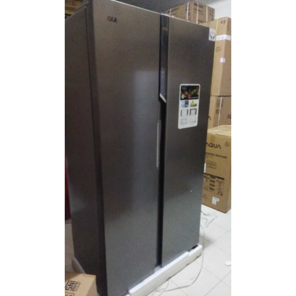 KULKAS GEA SIDE BY SIDE G2D 472 INOX G2D-472 G2D472 KHUSUS BOGOR KURIR TOKO