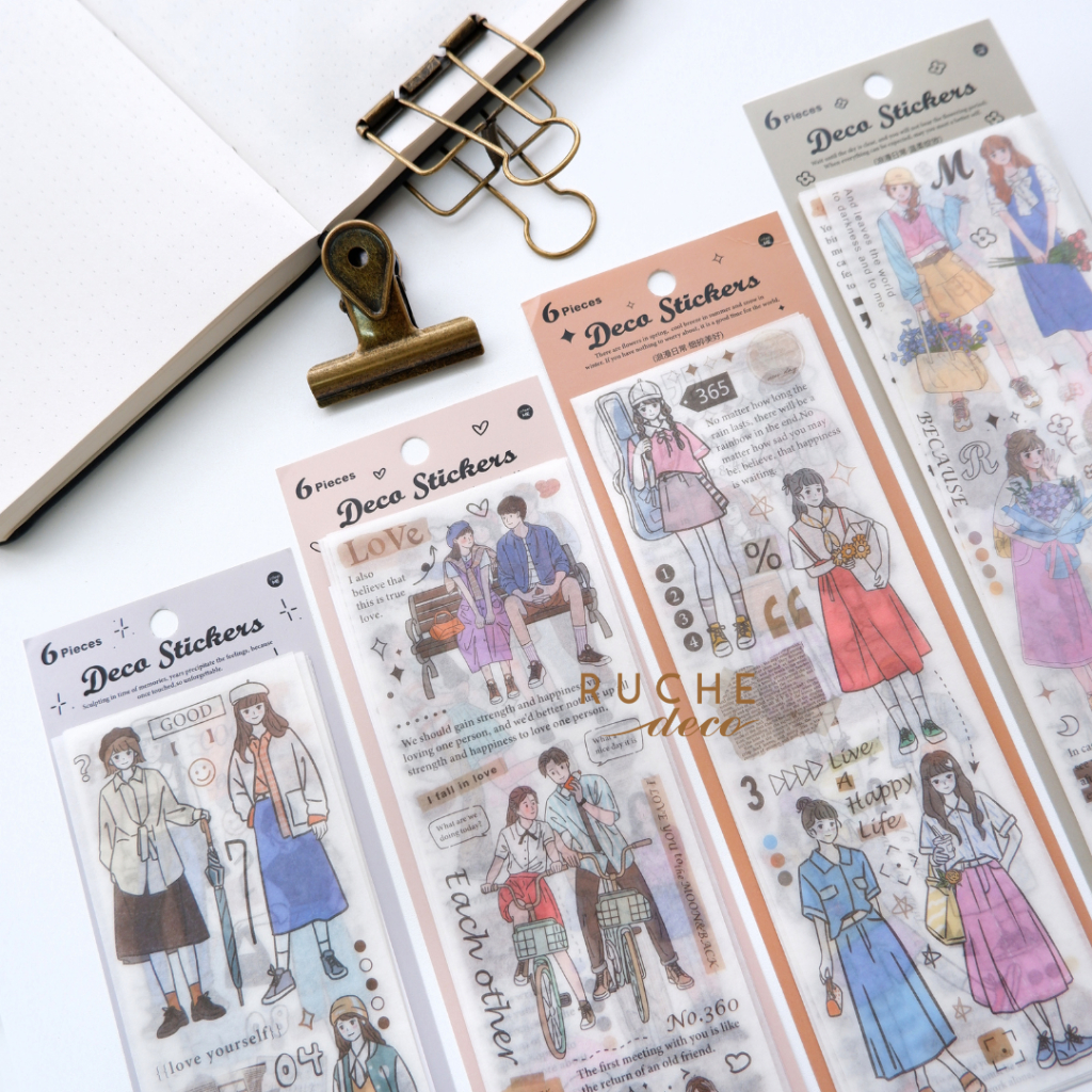 

RUCHE DECO - People Sticker Sheets 1 / Girl Sticker / sticker girl aesthetic journal / Stiker Girl Sticker Decor Planner DIY Scrapbook