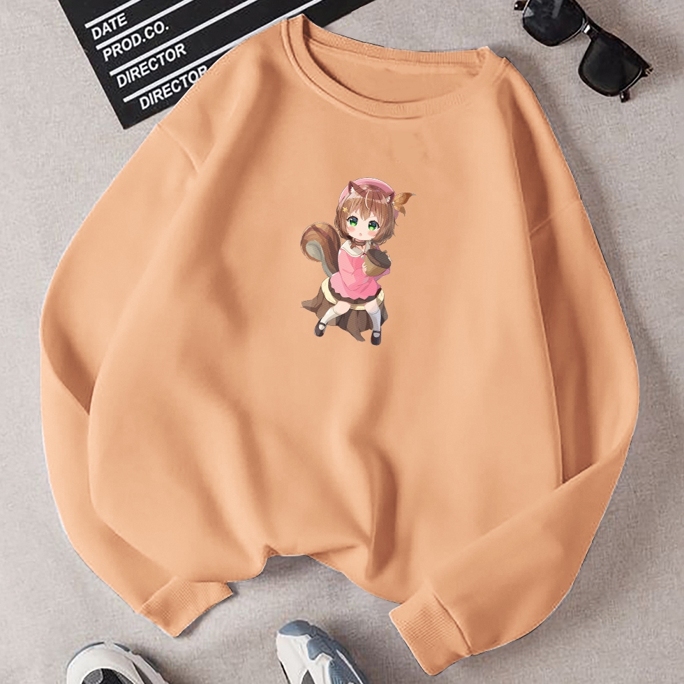 AYUNDA RISU Sweater Kaos Oblong Basic Crewneck Pria dan Wanita Kekinian Terbaru Bisa Bayar Di Tempat