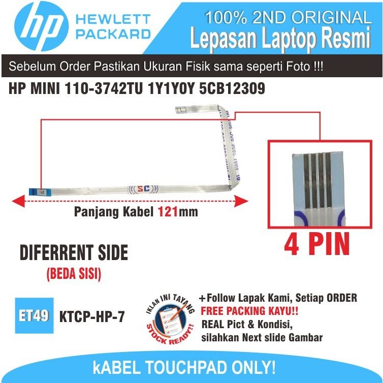 ET49 KTCP-HP-7 Kabel Touchpad HF HP MINI 110-3742TU 1Y1Y0Y 5CB12309