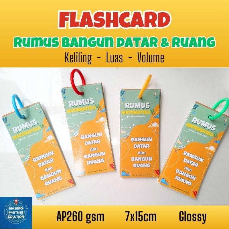 Flashcard Rumus Matematika Bangun Datar dan Bangun Ruang