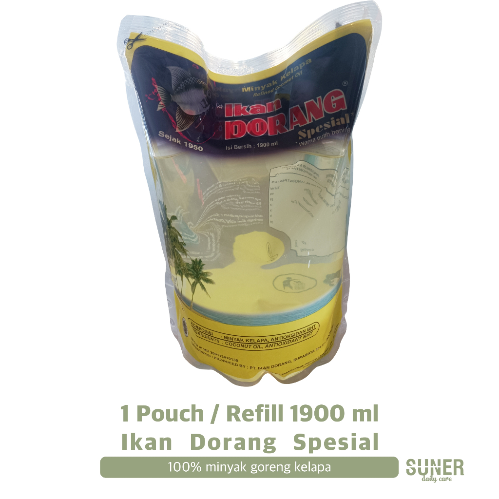 

Ikan Dorang Spesial - Minyak Goreng Kelapa - Kemasan Pouch/Refill 1900 ml