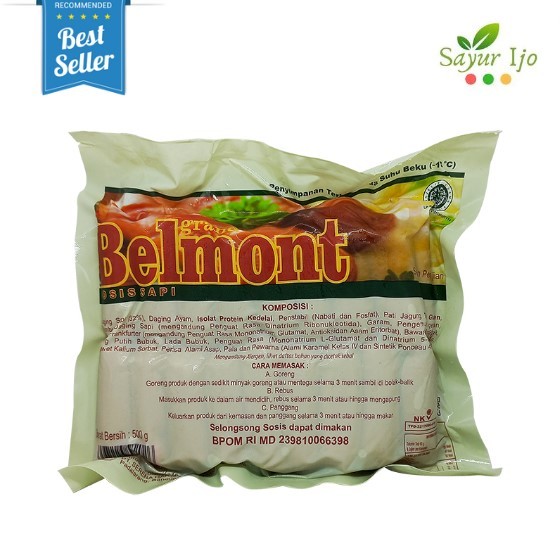 

BELMONT Sosis Sapi Breakfast Isi 32 Pcs 500 Gram Fresh Frozen Sausage Daging Asli HALAL