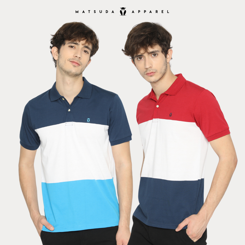 MATSUDA Arao Kaos Polo Shirt Pria Kerah