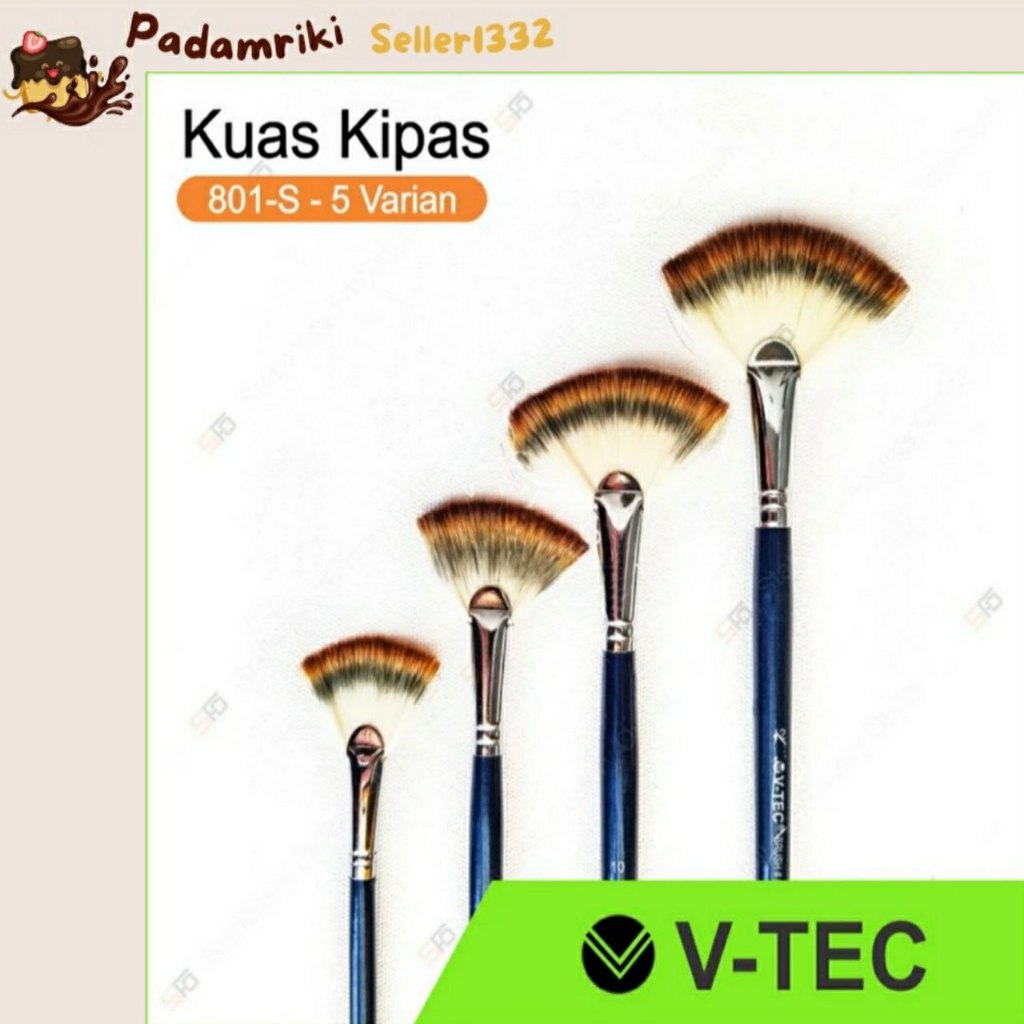 

Kuas Lukis Kipas V- Tec 801-S Satuan - Fan bursh - varian 8