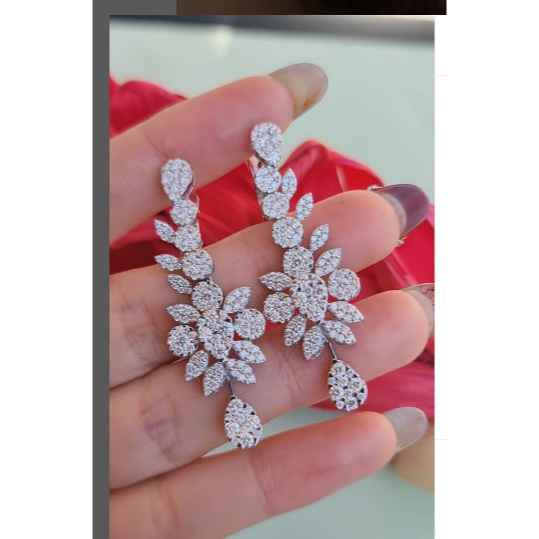 Anting Giwang Jepit Berlian Eropa Model Penelope Setting - JB Berlian