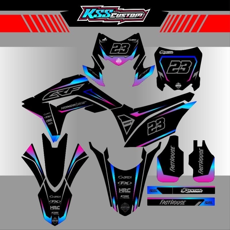 DECAL CRF 150L FULL BODY - DECAL CRF FULL BODY SUPERMOTO - DECAL SUPERMOTO - DECAL crf custom