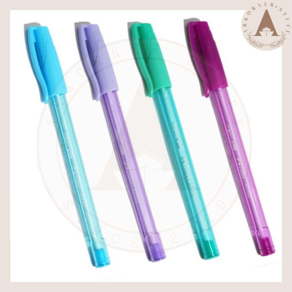 

Faber Tripen Transparant Ballpoint 0.7mm Mixbarel Bening Tinta Hitam