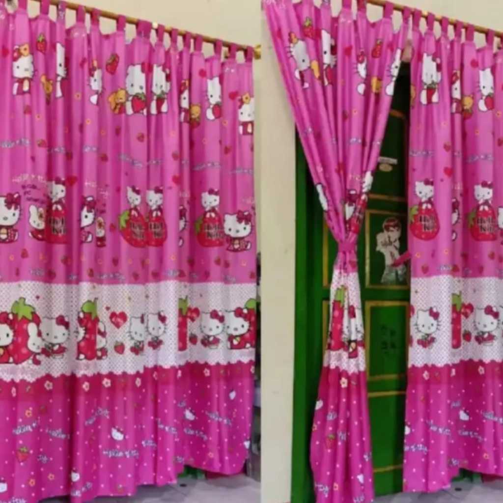 Gorden Pintu Kamar Tidur Anak Karakter Hello Kitty