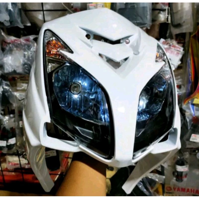Cover tameng mio soul MX mata 2 set headlamp reflektor blue produk HMA NCA Thailand
