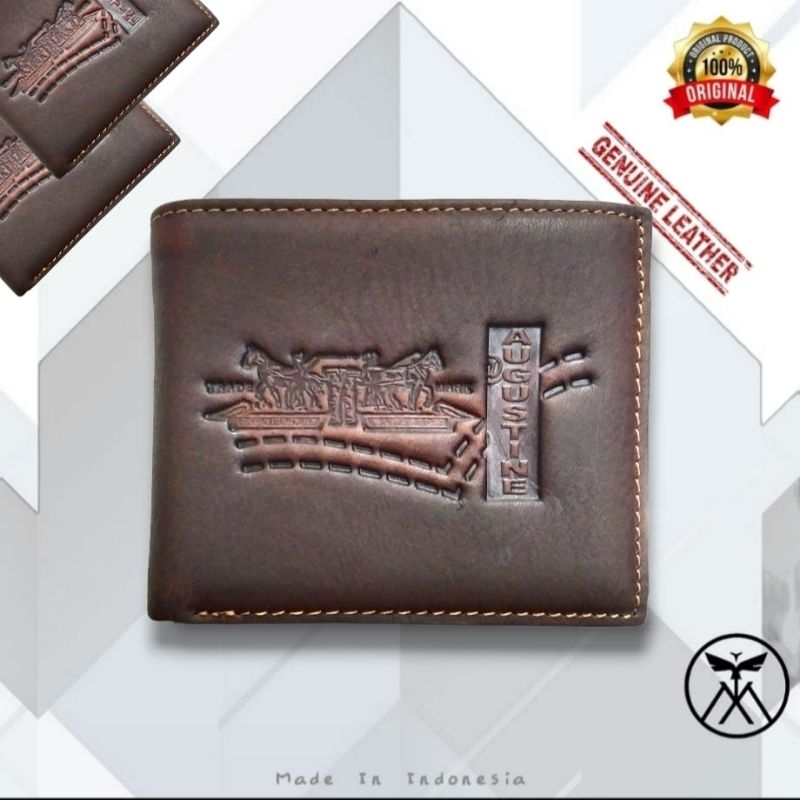 Dompet Pendek Pria KULIT ASLI AUGUSTINE MOTIF KD ( 3 DIMENSI)