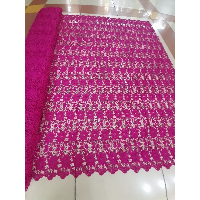 Murah Kain kebaya Prada Bordir Premium/Brokat Oki Prada Premium Lembut/Kain Brukat Prada Oky Katun T