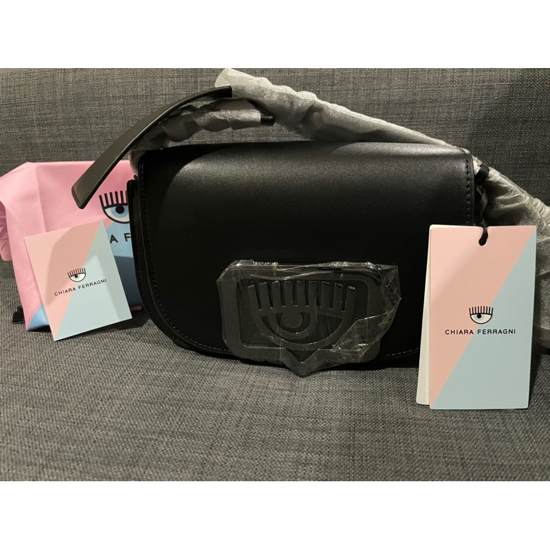 CHIARA FERRAGNI Eyelike Buckle Logo Plaque Shoulder Bag ORIGINAL - Kondisi NEW